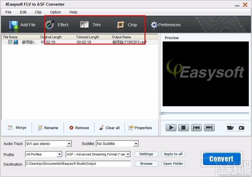 4Easysoft FLV to ASF Converter下载,FLV转ASF视频格式转换器